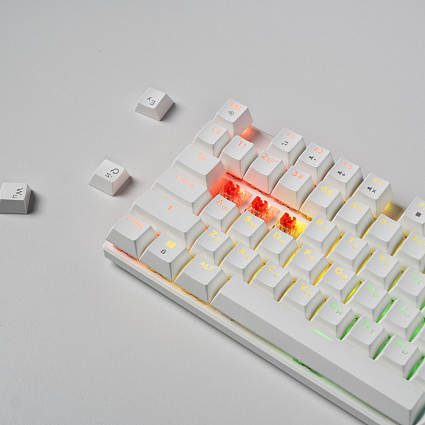Клавиатура CyberLynx BD104, красные свитчи, белый Фото 9