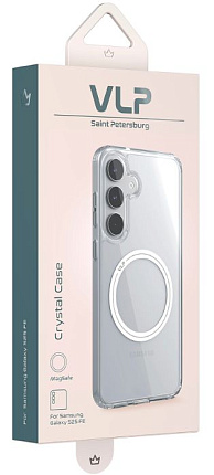 Чехол VLP Crystal Case MagSafe для Samsung S25 FE, прозрачный (1052054) Фото 4