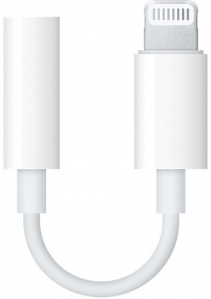 Адаптер Apple Lightning - mini jack 3.5 (MMX62ZM/A), белый Фото 1