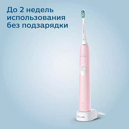 Электрическая зубная щетка Philips HX6806/04 Sonicare ProtectiveClean, розовый Фото 3
