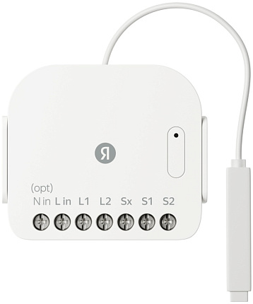 Умное реле Яндекс двухканальное, Zigbee, работает с Алисой, белый Фото 1