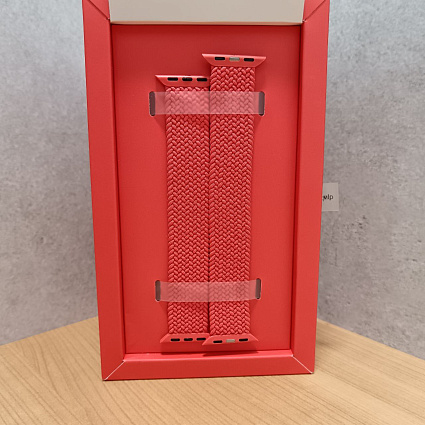 Ремешок для смарт-часов vlp для Apple Watch 38/40/41, L/XL, 2шт, нейлоновый плетёный, коралловый Фото 3