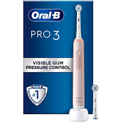 Электрическая зубная щетка Oral-B Pro 3 3400N, розовый Фото 1