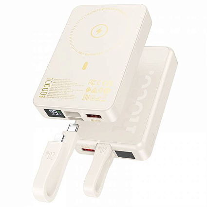 Внешний аккумулятор Hoco Q24 10000 mAh бежевый Фото 1