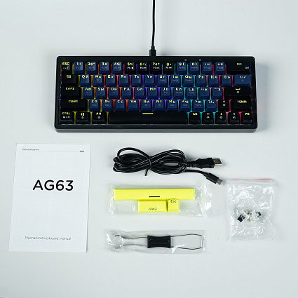 Клавиатура CyberLynx AG63, черные свитчи, фиолетовый Фото 3