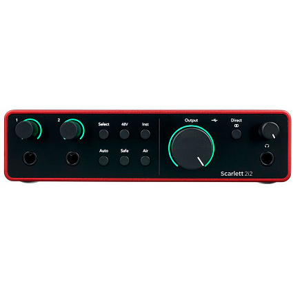 Внешняя звуковая карта Focusrite Scarlett 2i2 4th Gen, красный Фото 5