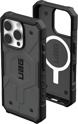 Чехол UAG Pathfinder c MagSafe для iPhone 16 Pro, серебро (114468113333) Фото 4