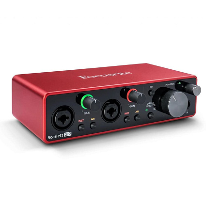 Внешняя звуковая карта Focusrite Scarlett, красный Фото 1