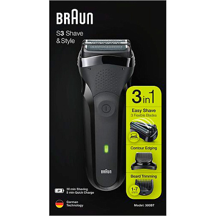 Электробритва Braun Series 3 Shave&Style 300BT, черный Фото 1