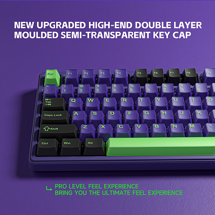 Беспроводная клавиатура Furycube K99 PRO, Platinum Switch, фиолетово-черный Фото 2