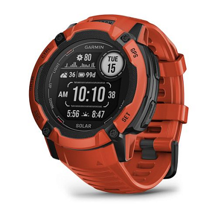 Смарт-часы Garmin Instinct 2X Solar, красный (010-02805-01) Фото 1