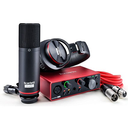 Внешняя звуковая карта Focusrite Scarlett Solo Studio 3rd Gen, красный Фото 1