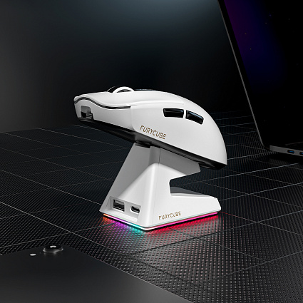 Беспроводная мышь Furycube G9 PRO, белый Фото 11