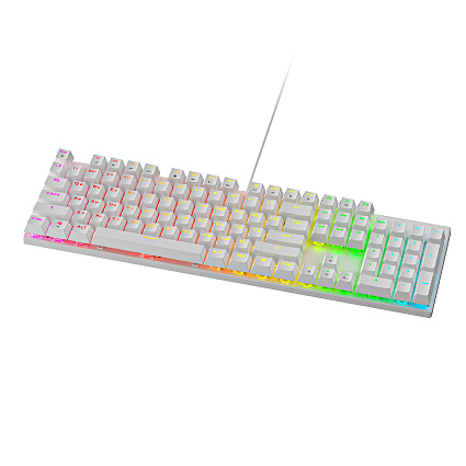 Клавиатура CyberLynx BD104, коричневые свитчи, белый Фото 1