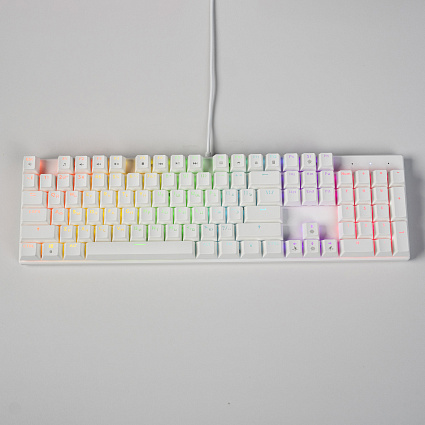 Клавиатура CyberLynx BD104, коричневые свитчи, белый Фото 7