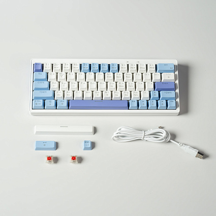 Клавиатура CyberLynx AG63, красные свитчи, бело-синий Фото 6