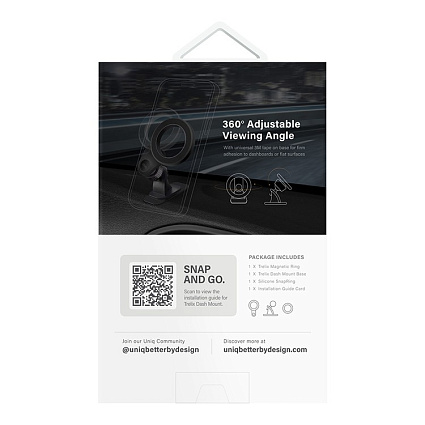 Автомобильный держатель Uniq TRELIX Magnetic Dashboard Car mount, черный (TRELIX-DASHBMOUNT) Фото 6