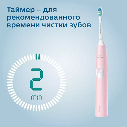 Электрическая зубная щетка Philips HX6806/04 Sonicare ProtectiveClean, розовый Фото 6