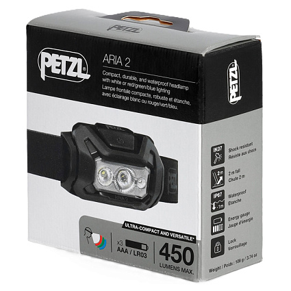 Налобный фонарь Petzl Aria 2 RGB, черный Фото 3