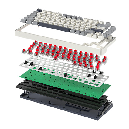 Клавиатура CyberLynx AG84, красные свитчи, белый Фото 7