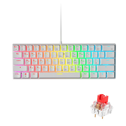 Клавиатура CyberLynx BD61, красные свитчи, белый Фото 8