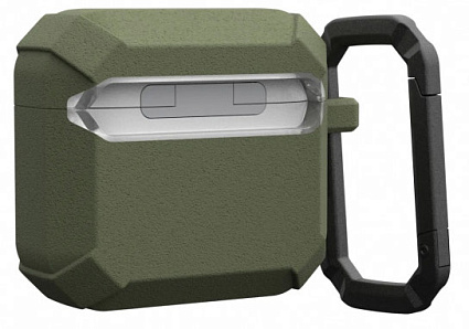 Чехол с карабином UAG Plasma Case для AirPods 4, оливковый (Olive Drab) Фото 4