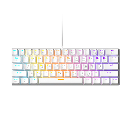 Клавиатура CyberLynx BD61, коричневые свитчи, белый Фото 9