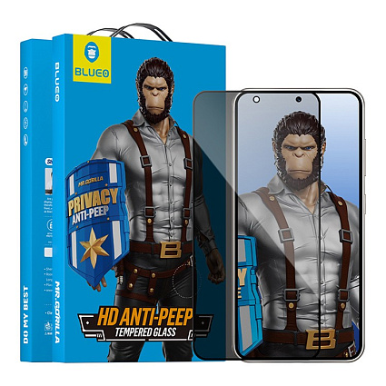 Защитное стекло BlueO Anti-peep для Galaxy S25, Black (приватное) Фото 1