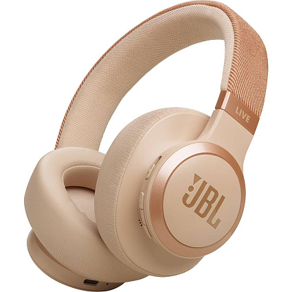 Беспроводные наушники JBL LIVE 770NC, бежевый Фото 1