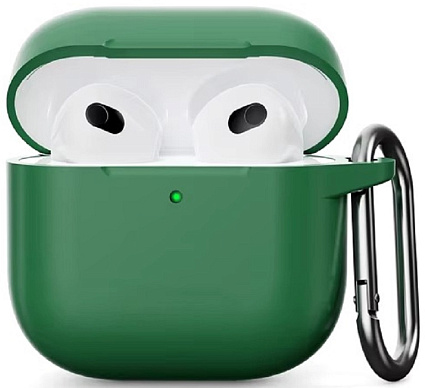 Силиконовый защитный чехол для AirPods 4, зеленый (Pine needle green) Фото 1