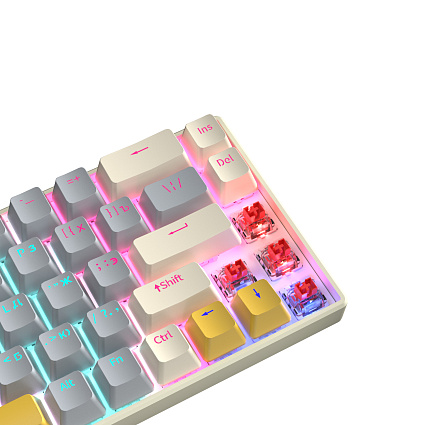 Клавиатура CyberLynx KA68, красные свитчи, серый Фото 5