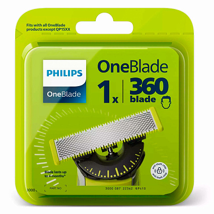 Сменное лезвие Philips OneBlade QP410/50, 1 штука, черный Фото 2