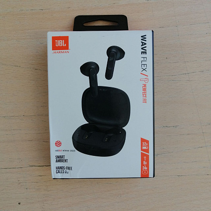 Беспроводные наушники JBL Wave Flex, черный Фото 2