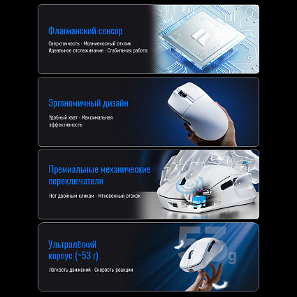 Беспроводная мышь Furycube G1, белый Фото 17