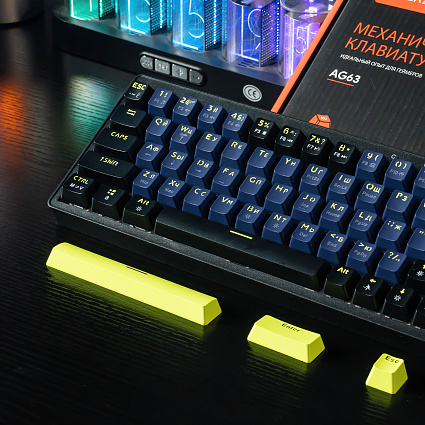 Клавиатура CyberLynx AG63, черные свитчи, фиолетовый Фото 6