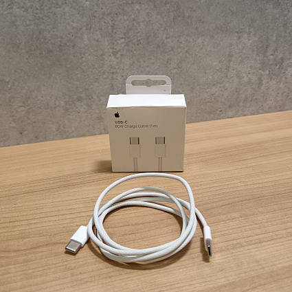 Apple USB-C для зарядки (1 м) в оплетке, белый Фото 2