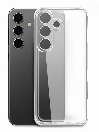 Силиконовый чехол для Samsung Galaxy S24, прозрачный Фото 1