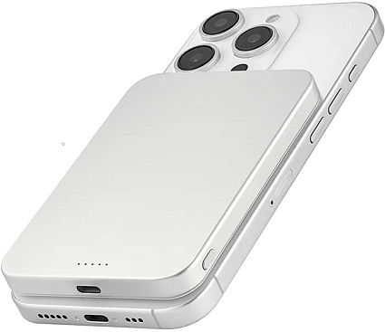 Внешний аккумулятор uBear Slide Magsafe 5000mAh Qi2 PD20W, белый Фото 1