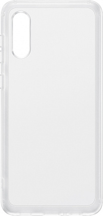 Клип-кейс Samsung Galaxy A02 Soft Clear Cover прозрачный (EF-QA022TTEGRU) Фото 1