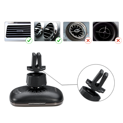 Автодержатель Pitaka MagEZ Mount Qi Vent с беспроводной зарядкой (CM3001Q) Фото 5