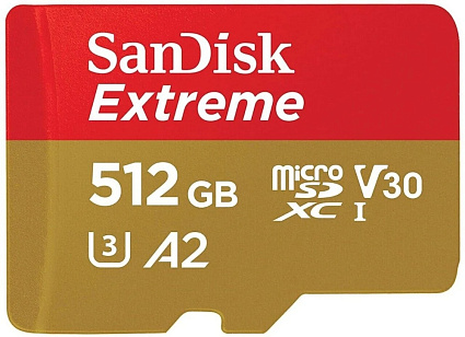 Карта памяти SanDisk Extreme microSDXC 512Гб, (SDSQXAV-512G-GN6MN) Фото 2