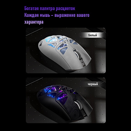 Беспроводная мышь Furycube G11 ультралегкая, белый Фото 15