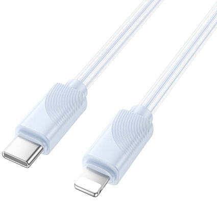 Кабель Hoco X114 Lightning to Usb-C 1m 27W, голубой Фото 2