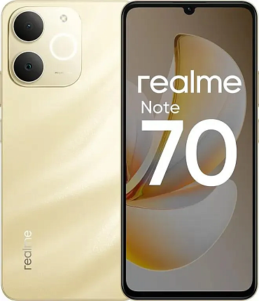 Смартфон Realme Note 70 6/128 ГБ, золотой Фото 1