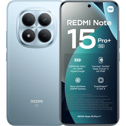 Смартфон Redmi Note 15 Pro+ 5G 12/512ГБ, голубой Фото 1