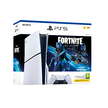 Игровая приставка Sony PlayStation 5 Slim Edition + Fortnite, белый Фото 1
