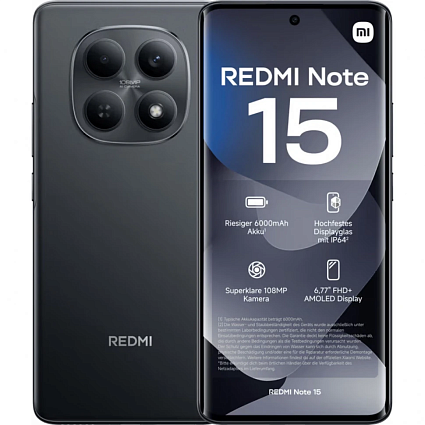 Смартфон Redmi Note 15 4G 8/256Гб, черный Фото 1