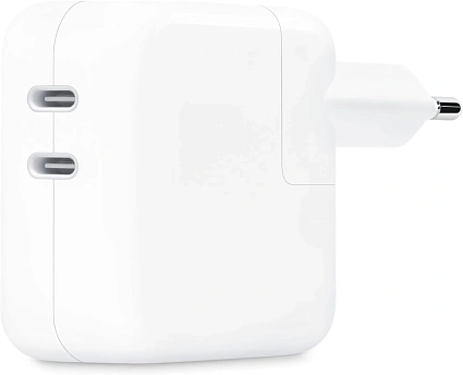 Сетевая зарядка Apple A2676 USB-C 35W 2xUSB, (MW2K3) Фото 1