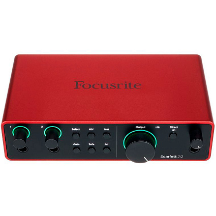 Внешняя звуковая карта Focusrite Scarlett 2i2 4th Gen, красный Фото 2