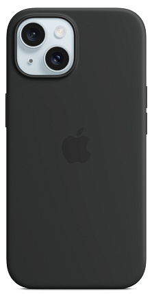 Чехол Apple для iPhone 15 Plus Silicone Case с MagSafe, Black (MT103) Фото 1